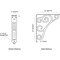 Ekena Millwork Tristan Wrought Iron Bracket, (Triple center brace), Antiqued Warm Silver 2"W x 10"D x 12"H BKTM02X10X12TTNAWS - alternate 6